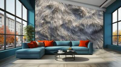 Natural animal fur texture. Closeup wool. Wallpaper warm background. Wall mural