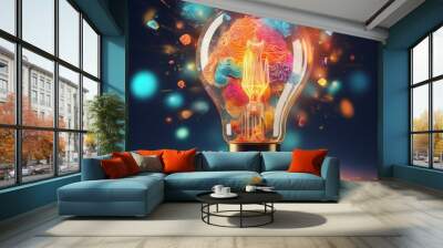 glowing bulb Wall mural