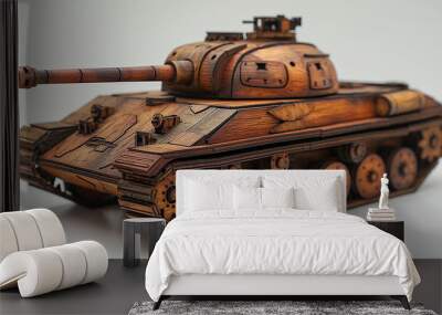 old tank isolated Wall mural