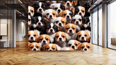 group of dogs background sameless pattern  Wall mural