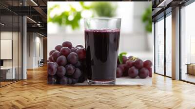 delicious grape juice close-up Wall mural