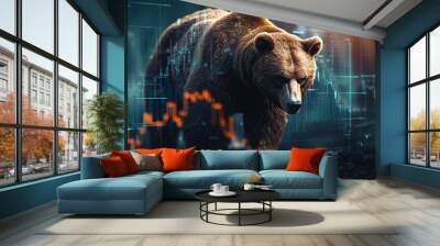 the great bear and the stock market chart Wall mural