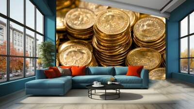 gold coin background Wall mural