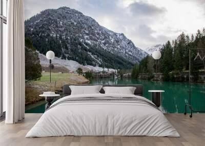 alpine lake in the mountains Wall mural