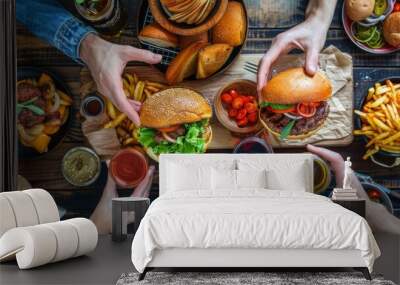 The Fast Food Feast Wall mural