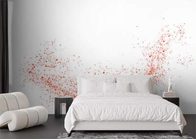 The vector illustration depicts a dynamic splatter of chili powder, dried pepper, spicy paprika, and other seasonings. Png.	
 Wall mural