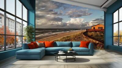 House on the seaside Wall mural