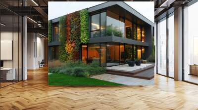 Modern eco-home with a living wall Wall mural