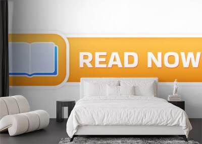 Read now button icon. Flat style. Vector icon Wall mural