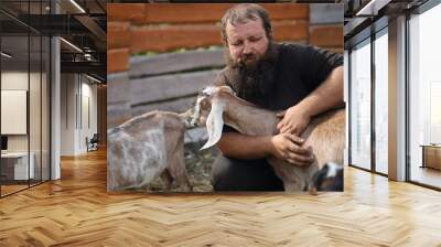 man with a goat Wall mural