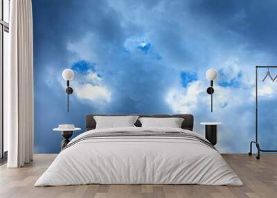 blue sky and clouds Wall mural