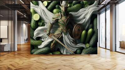 cucumber warrior Wall mural