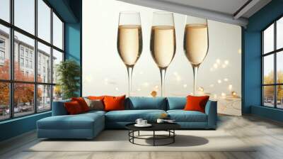 glasses of champagne Wall mural