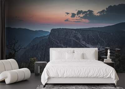 Overlook on Two colored rock waves in the Black Canyon of Gunnison, Colorado. Wall mural