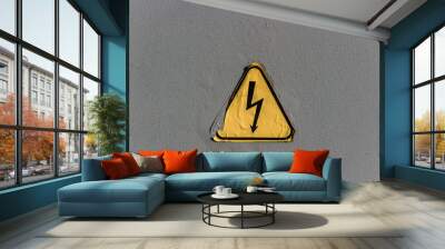 high voltage warning sign Wall mural