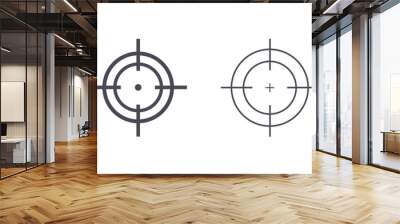 Target destination icon set. Aim sniper shoot group. Focus cursor bull eye mark collection. Vector isolated on white Wall mural