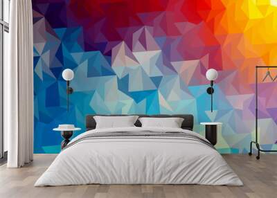 abstract background of fighting two elements of fire and water Wall mural