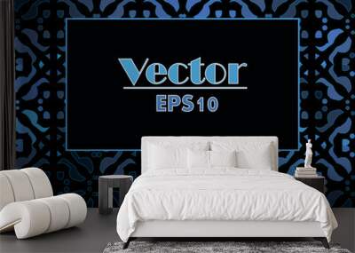 blue vector abstract futuristic background Wall mural