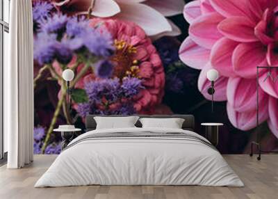 pink dahlia flower Wall mural