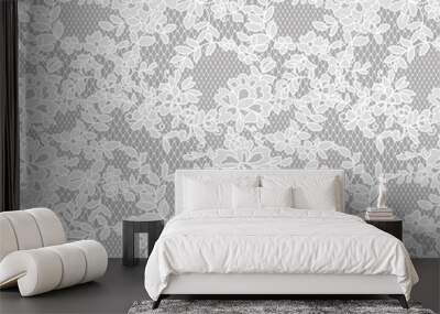 seamless floral lace pattern, vector illustration Wall mural