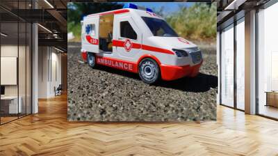 toy ambulance car Wall mural