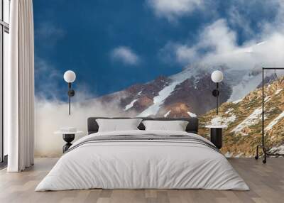 clouds over the mountains Wall mural