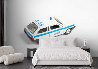 toy car on a white background Wall mural