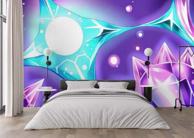 Art for anime series. Crystal. Magic. AI generated art illustration. Wall mural