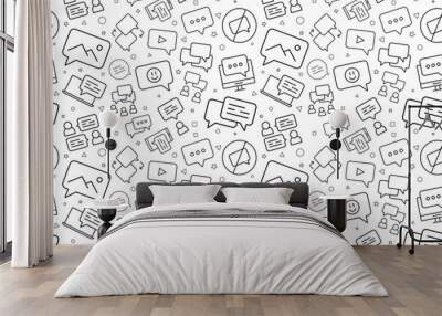 Vector online chatting pattern. Online chatting seamless background	
 Wall mural