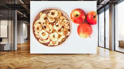 Bowl of dried fruit apple slice chips Wall mural