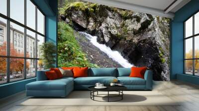 waterfall in the summer forest Wall mural