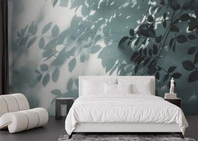 A shadow of a tree projected on a wall. Suitable for nature or abstract concepts Wall mural