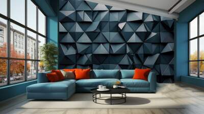 A wall composed of various shapes and sizes Wall mural