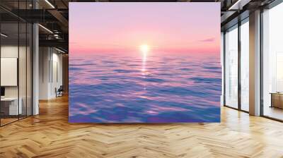 Beautiful sunset over the calm ocean, perfect for travel or nature concept Wall mural