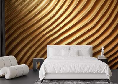 Close-up shot of a metal surface with wavy lines, suitable for industrial or mechanical designs Wall mural