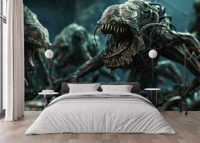 Close up view of creepy animals, great for horror or fantasy concepts Wall mural