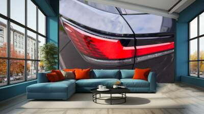 Closeup of a cars automotive tail brake light Wall mural