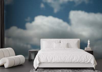 Clouds and blue sunny sky Wall mural