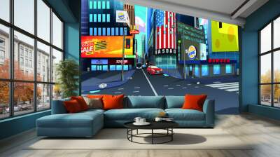 Nasdaq, New York Wall mural