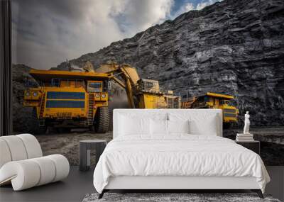 coal dumpers in a coal mine for coal loading Wall mural