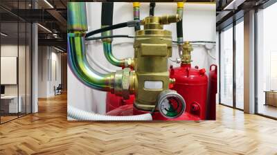 Gas cylinders of a fire extinguishing system. Wall mural