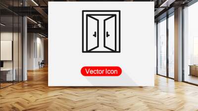 Open Double Door Icon,Exit Doorway Icon vector illustration Eps10 Wall mural