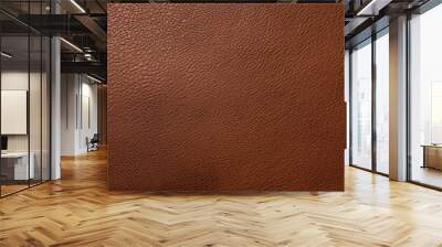 Leather texture background. Brown leather texture. Seamless brown natural leather texture. Distressed overlay texture of natural leather, grunge background. Horizontal background leatherette Wall mural