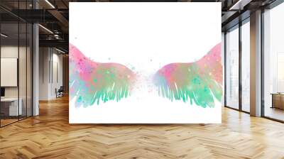 magic watercolor wings Wall mural