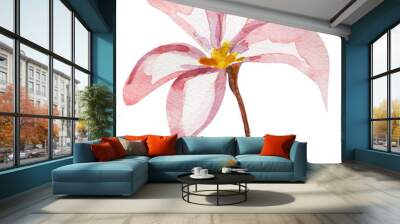 Tropical plant flower watercolor element. Template for decorating designs and illustrations. Wall mural