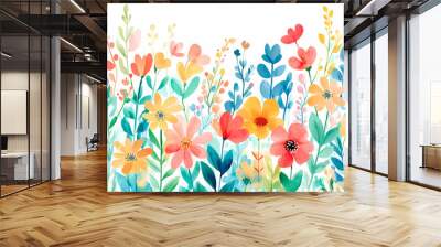 Background with flowers Wall mural