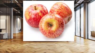 Ripe honeycrisp apples isolated on white background. Wall mural