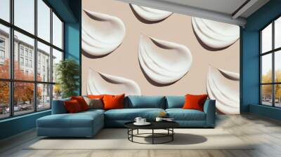 pattern cosmetic smears cream texture on pastel background	
 Wall mural