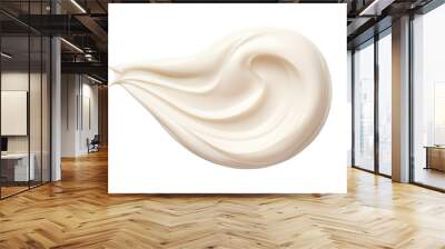 smear of cream texture on transparent background Wall mural