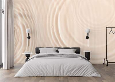 water texture ripples wave clean transparent water abstract background in beige color Wall mural